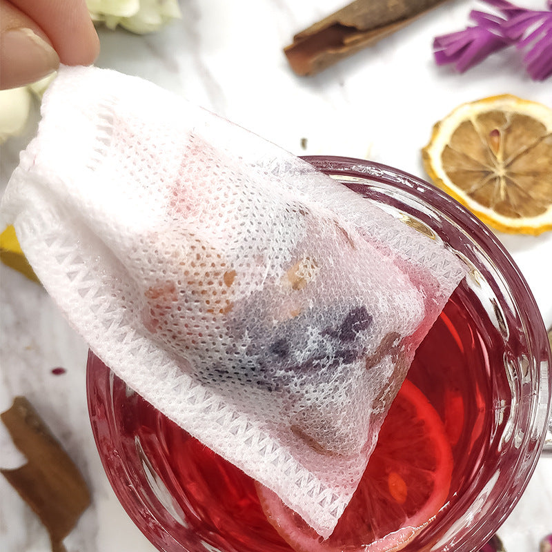 Disposable Empty Tea Bags - Spices and Ingredients - Single-Use Drawstring Non-Woven Fabric - Ideal for Brewing and Infusing