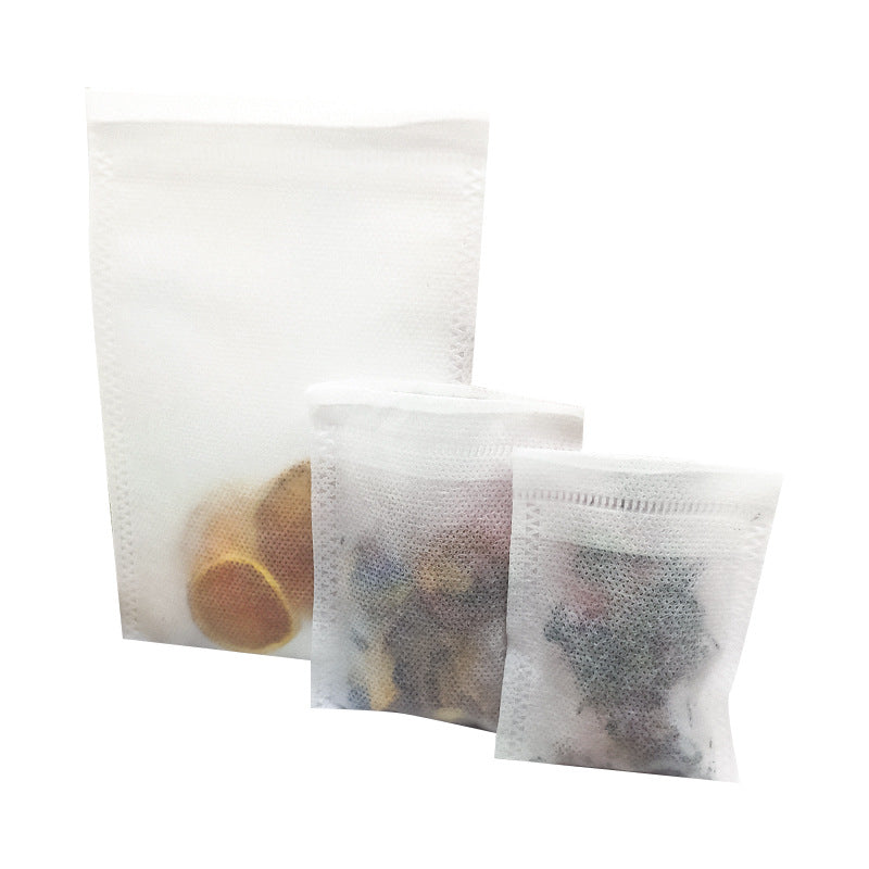 Disposable Empty Tea Bags - Spices and Ingredients - Single-Use Drawstring Non-Woven Fabric - Ideal for Brewing and Infusing
