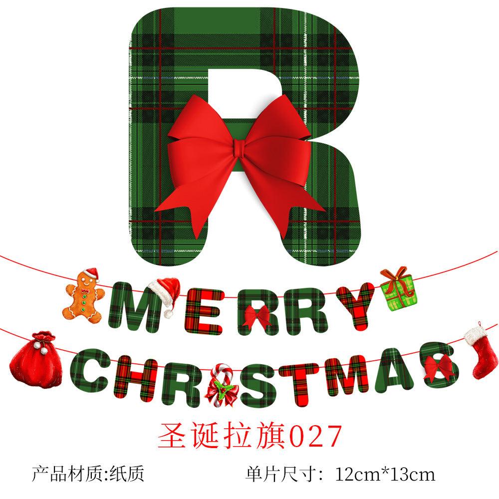 Merry Christmas Banner, Paper Christmas Hanging Decorations - Christmas Party Decorations - Christmas Decorations Indoor Home Decor