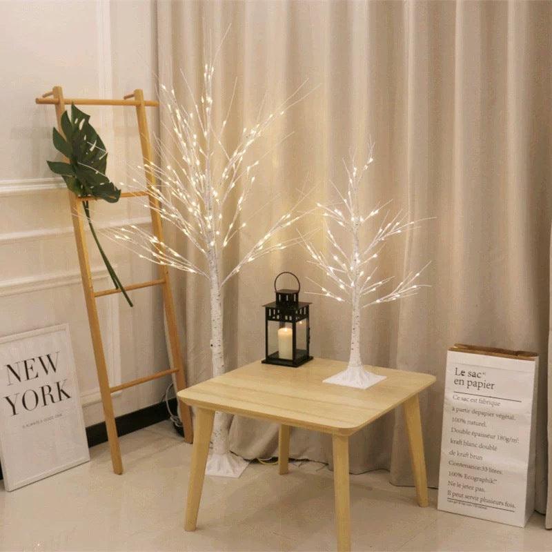 Christmas Decorations Indoor, 5.9 FT Birch Tree with LED Lights, Fairy Light Spirit Tree for Christmas Decor, Warm White Lighted Birch Tree for Home Decor Indoor, Battery Powered, Timer