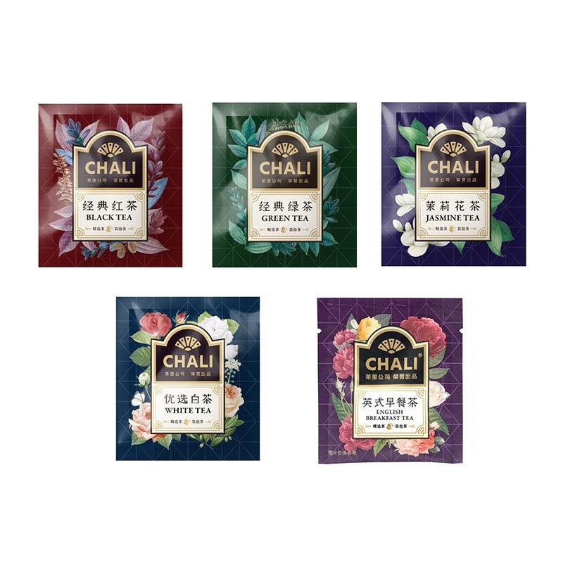 高级茶包系列 - 桃子乌龙茶、玫瑰桂花水果茶、冷泡黑茶与绿茶混合饮品