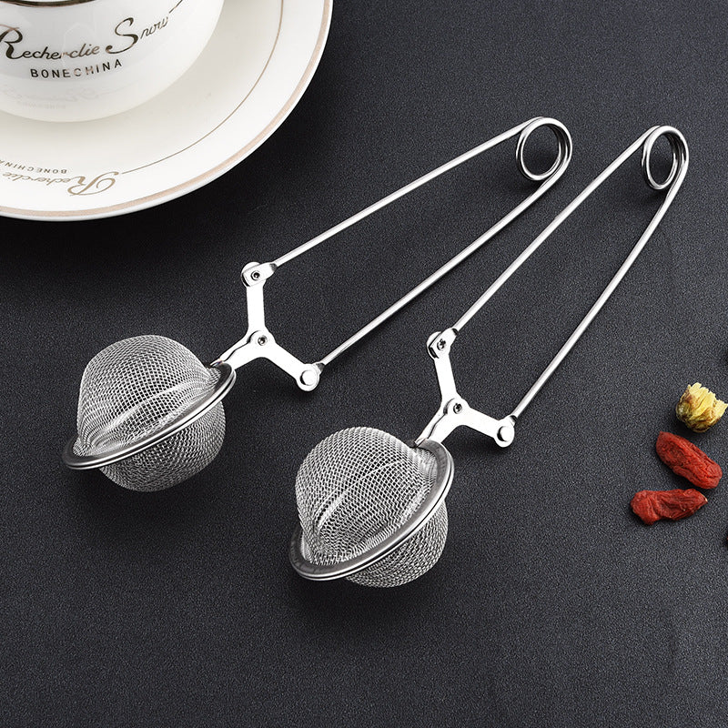 Innovative Stainless Steel Tea Infuser with Handle & Tongs - Reusable Tea Strainer Ball for Loose Leaf Tea Brewing