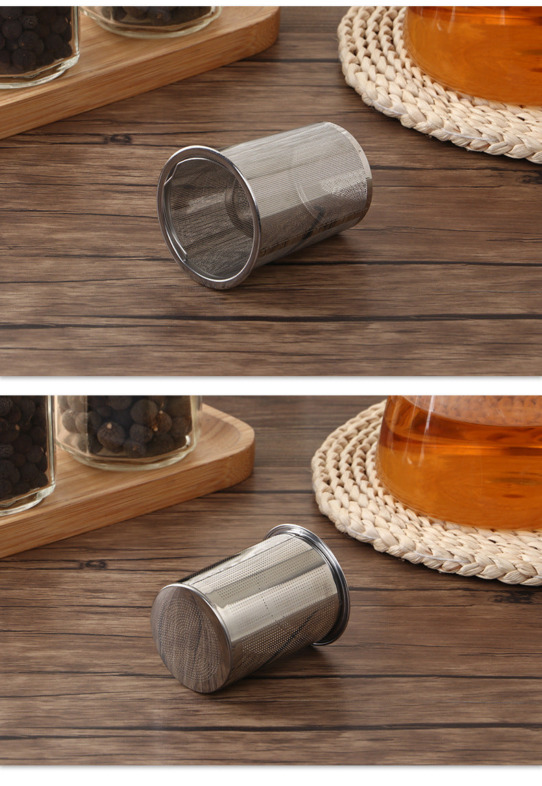 不锈钢茶叶过滤器 - 细网茶叶过滤器,适用于散装茶叶,可重复使用且可洗碗机清洗的茶具配件,兼容茶壶、马克杯和杯子
