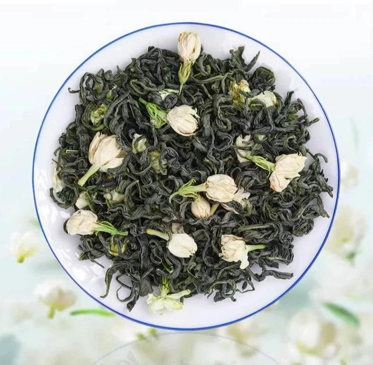 Premium Yasemin Yeşil Çayı - Yoğun Aroma, Kar Tanesi Kalitesi, Orijinal Guangxi Hengxian Bitkisel Demleme, Bireysel Çay Poşetleri