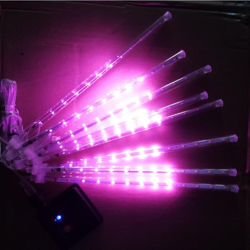Christmas Lights Outdoor, 8 Tubes Meteor Shower Lights LED Snow Falling Icicle Cascading Lights for Xmas Tree Wedding Decoration Party