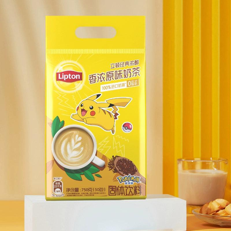 Lipton's Rich Original Hong Kong-Style Cafe Blend Milk Tea with Lemon Slices - Instant Hot Beverage, 150g