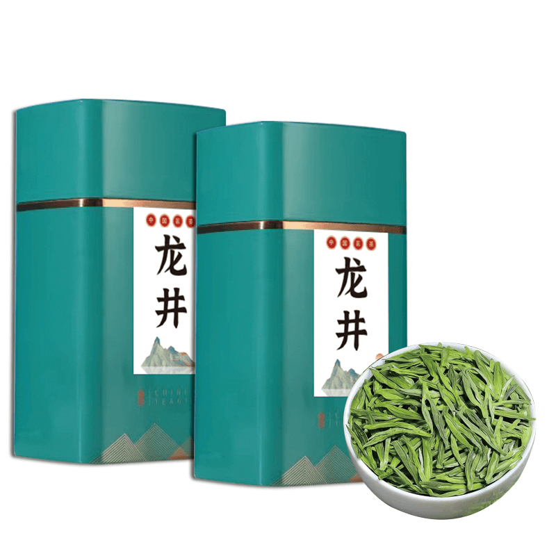 优质龙井绿茶 - 春季采摘,嫩叶芽,礼品包装罐