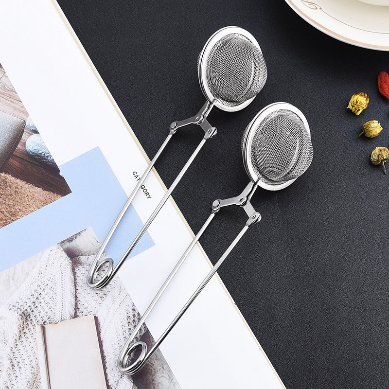 Innovative Stainless Steel Tea Infuser with Handle & Tongs - Reusable Tea Strainer Ball for Loose Leaf Tea Brewing