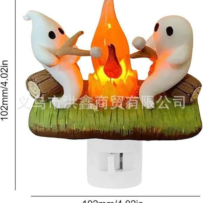 圣诞树夜灯 - 复古圣诞夜灯,带开/关开关,客厅圣诞节假日装饰,绿色和白色