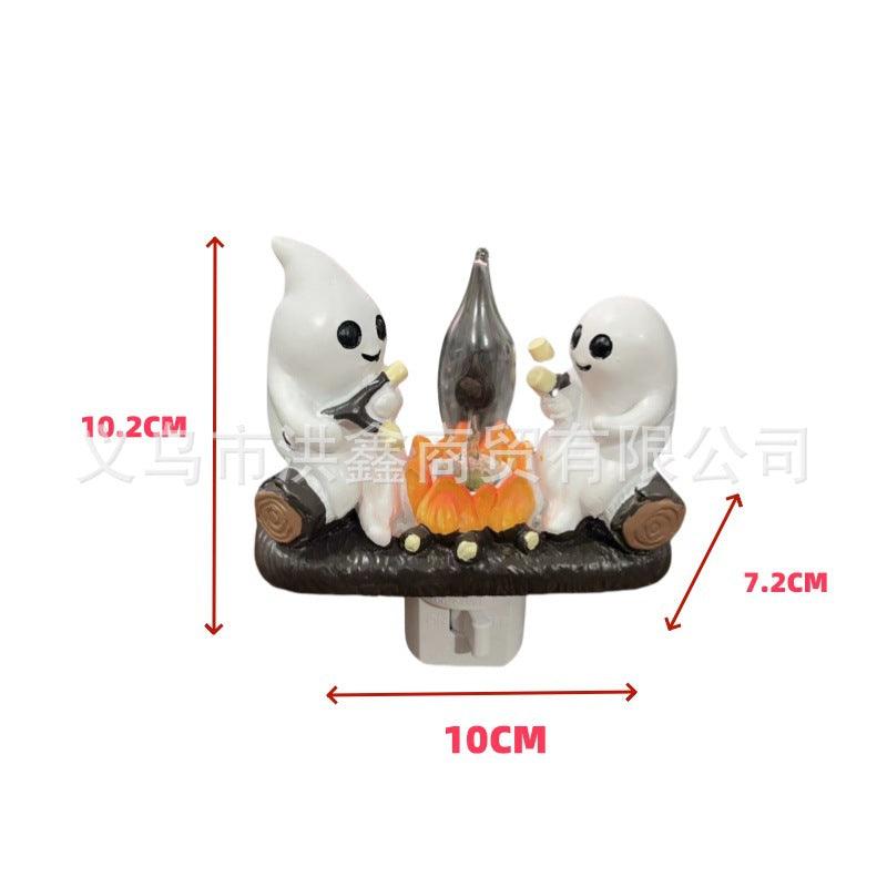 圣诞树夜灯 - 复古圣诞夜灯,带开/关开关,客厅圣诞节假日装饰,绿色和白色