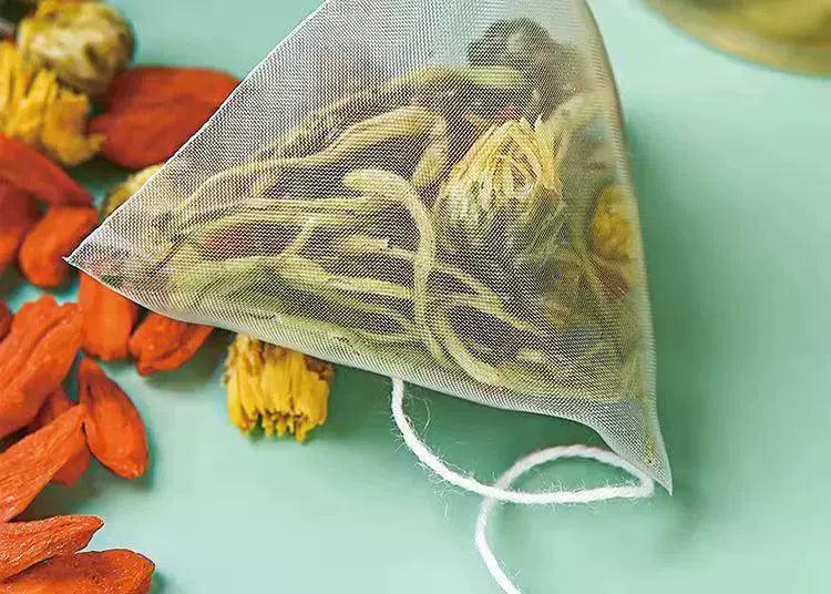 Premium Herbal Tea Blend - Golden Silver Flowers, Chrysanthemum, Goji Berries, & Miniature Chrysanthemum - Refreshing Cooler for Summer - Packaged Tea Bags for Easy Brewing