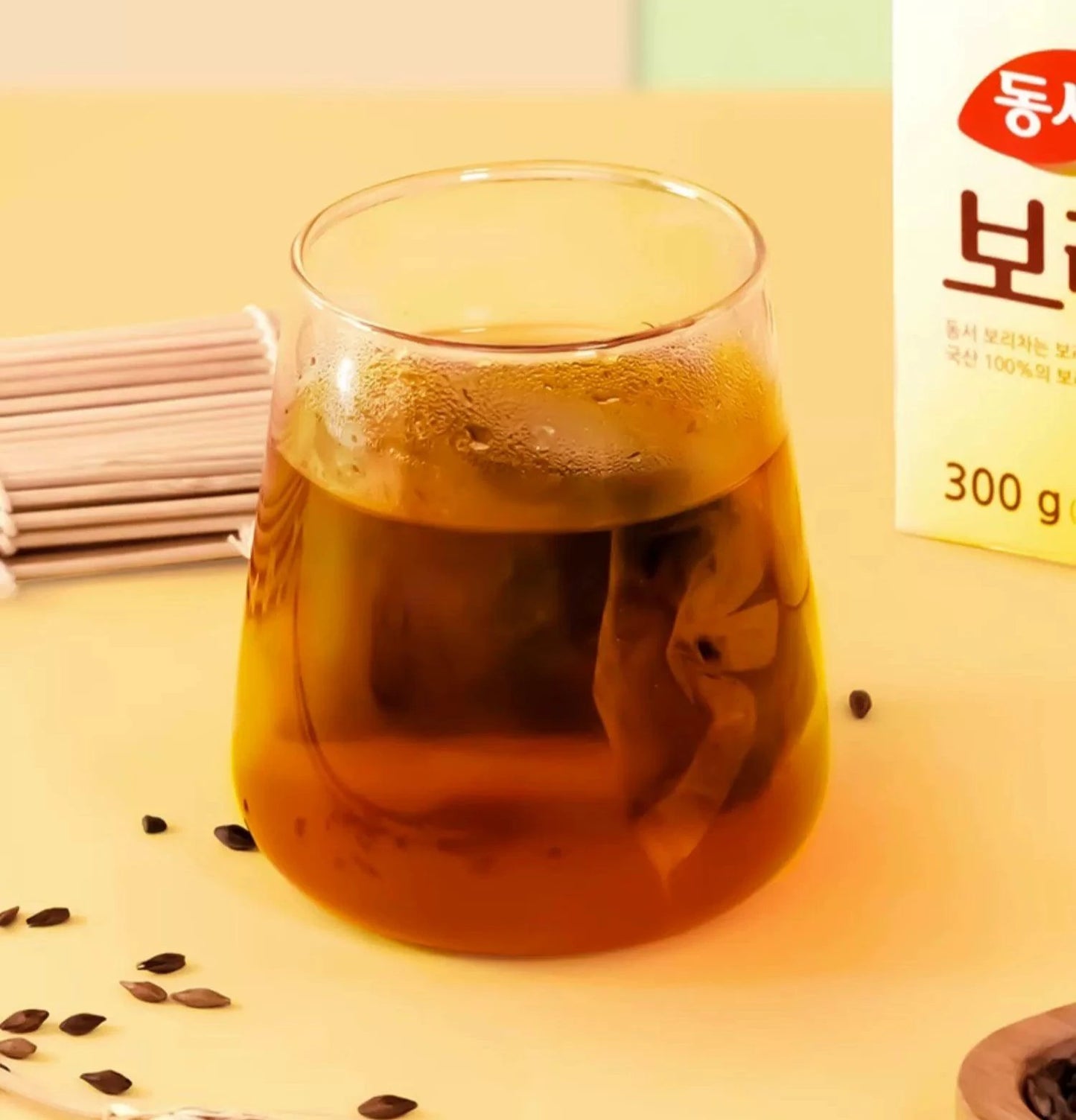 Korean-Style Barley Tea Bags - Original Roasted Flavor, Individually Wrapped, Perfect for Cold Brew or Hot Infusion, Malt-Rich Taste