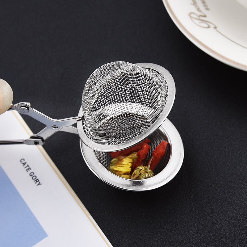 Innovative Stainless Steel Tea Infuser with Handle & Tongs - Reusable Tea Strainer Ball for Loose Leaf Tea Brewing