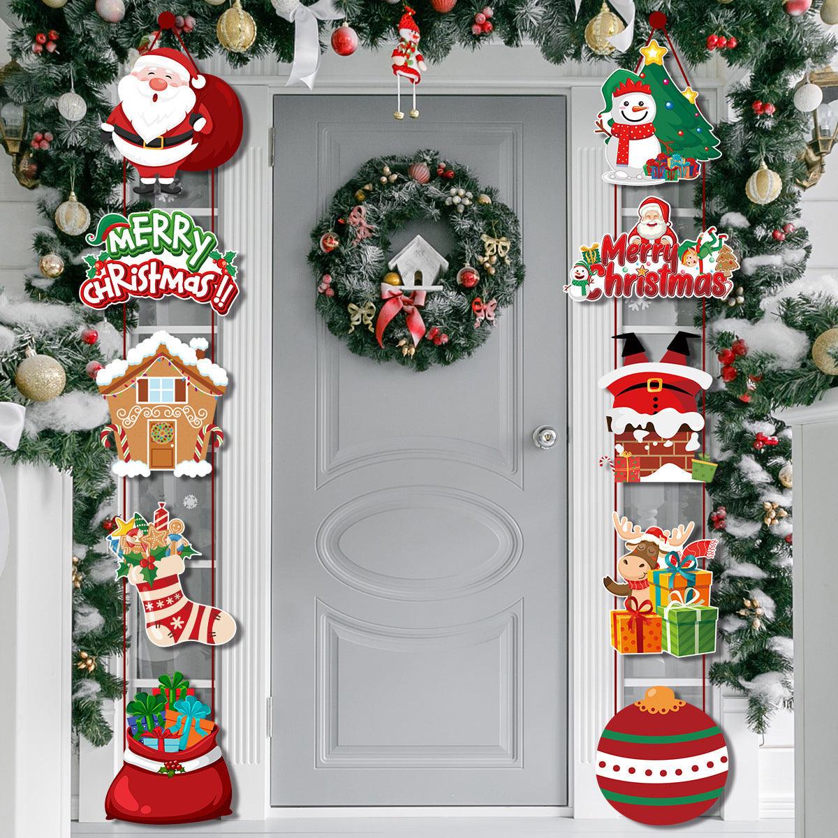 Christmas Decorations Merry Christmas Banner Xmas Porch Door Sign Welcome Banner for Wall Home Party Decor Christmas Decorations Indoor Outdoor
