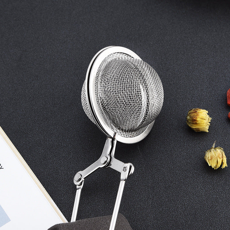 Innovative Stainless Steel Tea Infuser with Handle & Tongs - Reusable Tea Strainer Ball for Loose Leaf Tea Brewing