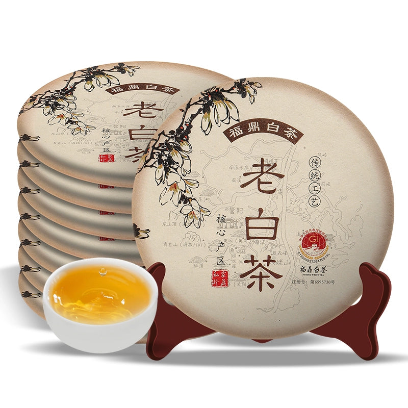 Fu Ding Gong Mei Aged White Tea Cake, Year 2017
