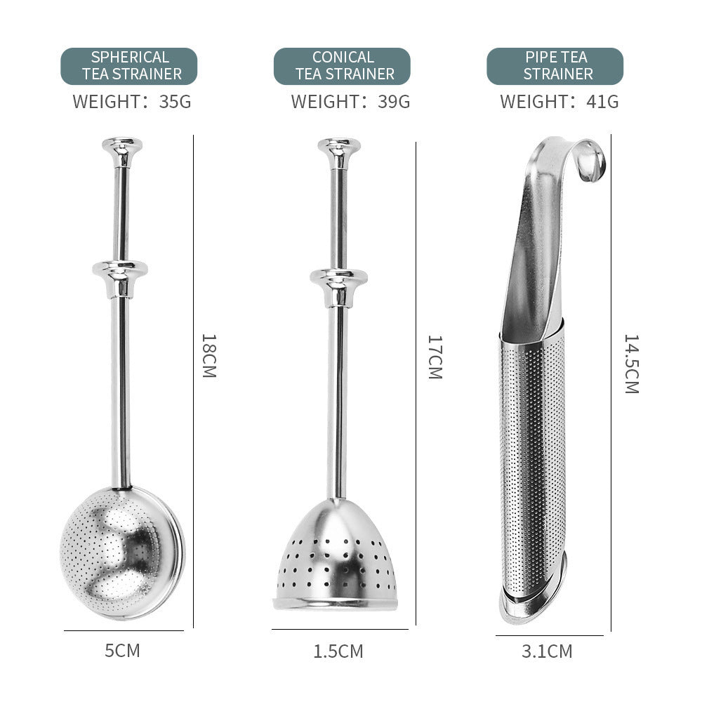 Stainless Steel Adjustable Tea Infuser Ball - Expandable Pipe-Style Tea Strainer with Leak-Proof Design, Reusable Tea Filter for Loose Leaf Tea, Tea Brewing Accessories