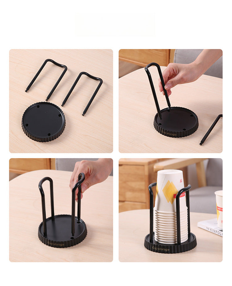 Japanese Style Paper Cup Holder - Multi-functional Cup Dispenser and Storage Rack for Disposable Cups, Coffee, and Tea - Home Use