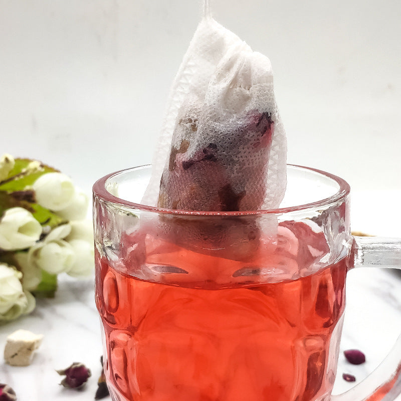 Disposable Empty Tea Bags - Spices and Ingredients - Single-Use Drawstring Non-Woven Fabric - Ideal for Brewing and Infusing