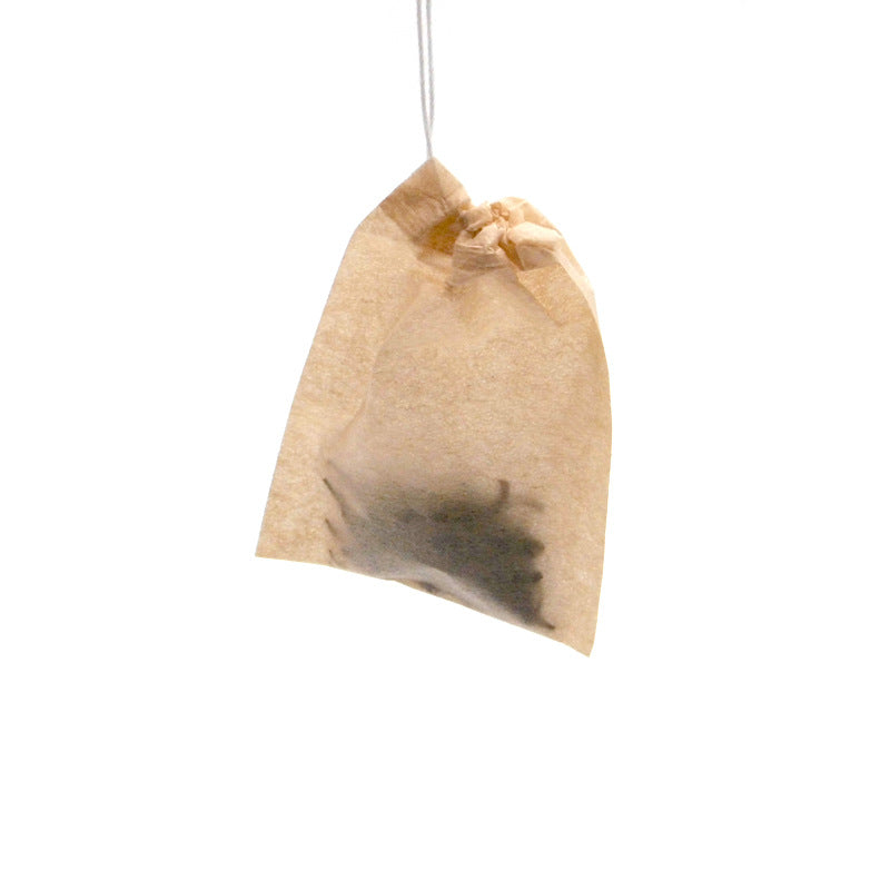 Disposable Eco-Friendly Paper Tea Bags - 100 Pack Drawstring Filter Pouches for Loose Tea, Coffee, Herbs, or Soup Spices (Single-Use, Food-Grade)
