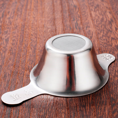 Colador de té de acero inoxidable con doble asa - Malla de filtro de té de pico de pato engrosada para un té perfectamente preparado