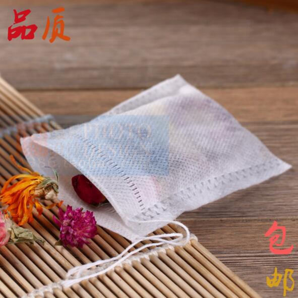 Disposable Empty Tea Bags - Spices and Ingredients - Single-Use Drawstring Non-Woven Fabric - Ideal for Brewing and Infusing
