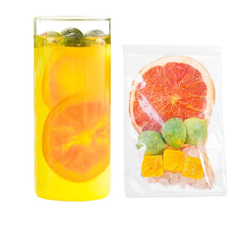 Exquisite Citrus Blossom Tea Bags - Golden Kumquat, Lemon, & Passionfruit Infusion - Natural Fruit Tea for Refreshing Brew - Dwtea.com