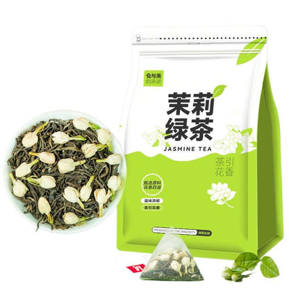 Folhas de Chá Verde de Jasmim Premium - Recentemente Colhidas, Ricamente Aromáticas, Especialmente Criadas para Lojas de Chá e Preparação em Casa