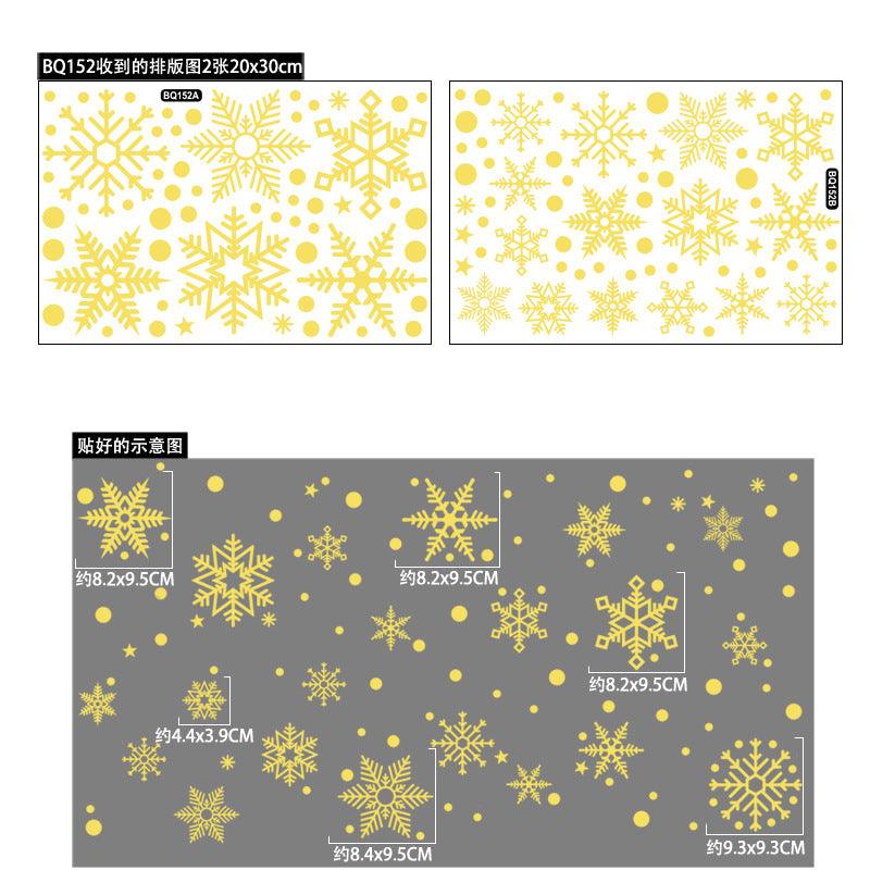 Christmas Window Clings Snowflakes Window Decals Static Window Stickers for Christmas Decorations Window Décor Ornaments Xmas Party Supplies Thanksgiving Party Décor