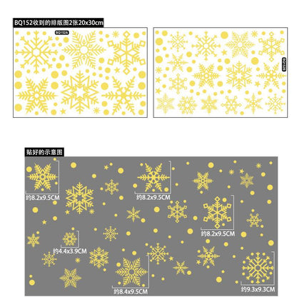 Christmas Window Clings Snowflakes Window Decals Static Window Stickers for Christmas Decorations Window Décor Ornaments Xmas Party Supplies Thanksgiving Party Décor