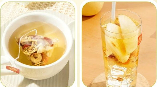 Refreshing Bamboo Sugar, Reed Root & Pear Herbal Tea Bags - Sweet Potato Root & Water Chestnut Infusion - Cooling Herbal Drink for Detox & Relaxation - Dwtea.com