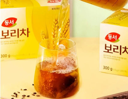Korean-Style Barley Tea Bags - Original Roasted Flavor, Individually Wrapped, Perfect for Cold Brew or Hot Infusion, Malt-Rich Taste