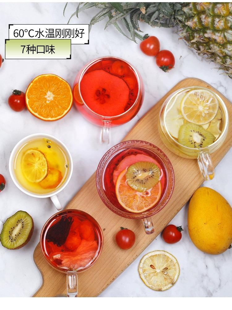 Natural Fruit Tea Bags - Variety Pack with Dried Fruits & Fresh Blossoms - Pregnancy-Safe, Floral & Fruity Tea Blends for Wellness & Relaxation - Dwtea.com