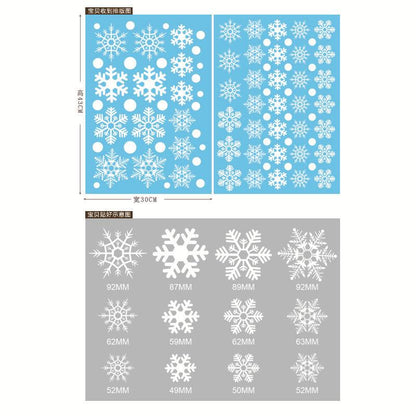 Christmas Window Clings Snowflakes Window Decals Static Window Stickers for Christmas Decorations Window Décor Ornaments Xmas Party Supplies Thanksgiving Party Décor
