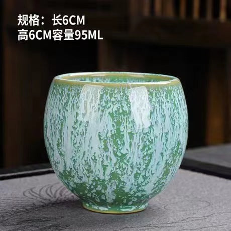Ręcznie wykonany ceramiczny kubek do herbaty Jian Zhan - tradycyjny kubek z kamionki z glazurą Temmoku, duży stożkowy kubek do ceremonii herbaty chińskiej/japońskiej