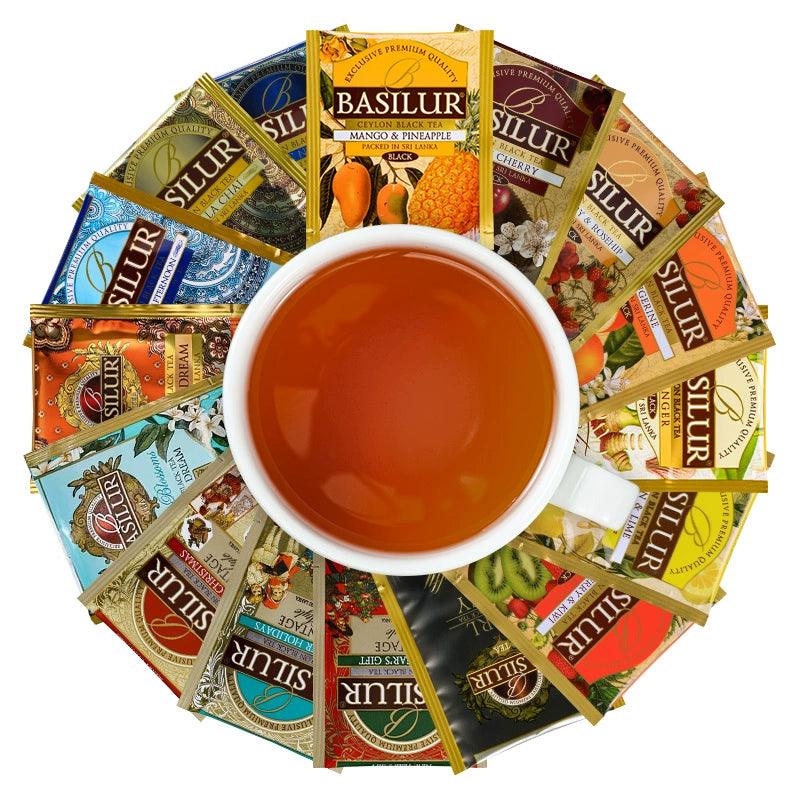 Sri Lanka Tea Collection: Fruity Green Tea & Vanilla Infused Ceylon Black Tea Bags - Dwtea.com