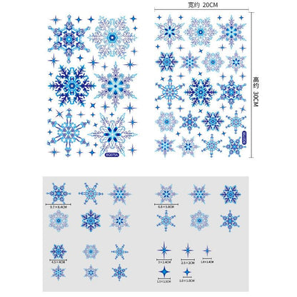 Christmas Window Clings Snowflakes Window Decals Static Window Stickers for Christmas Decorations Window Décor Ornaments Xmas Party Supplies Thanksgiving Party Décor