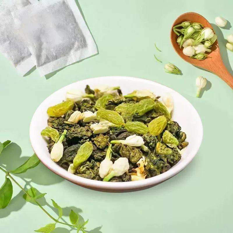 Jasmine & Green Grape Fruit-Infused Tea Blend - Cold Brew Ready, Individually Wrapped Tea Bags for Delicious Beverage Infusions - Dwtea.com