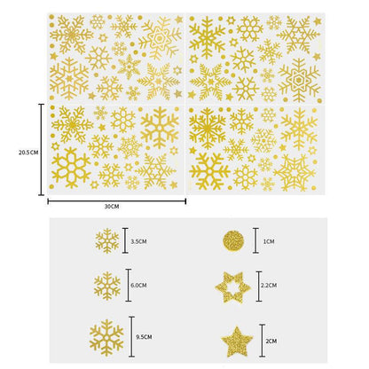 Christmas Window Clings Snowflakes Window Decals Static Window Stickers for Christmas Decorations Window Décor Ornaments Xmas Party Supplies Thanksgiving Party Décor