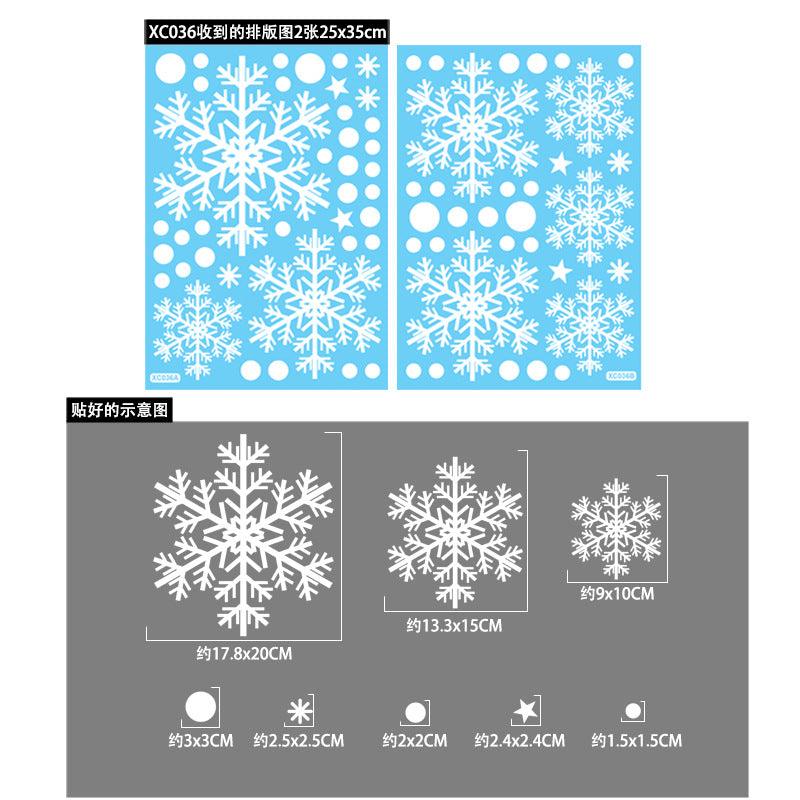 Christmas Window Clings Snowflakes Window Decals Static Window Stickers for Christmas Decorations Window Décor Ornaments Xmas Party Supplies Thanksgiving Party Décor