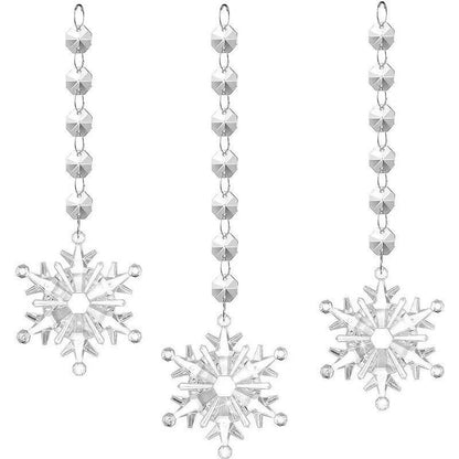 10个圣诞树装饰水晶 ornaments - 悬挂亚克力圣诞雪花冰柱水晶 ornaments 用于圣诞树