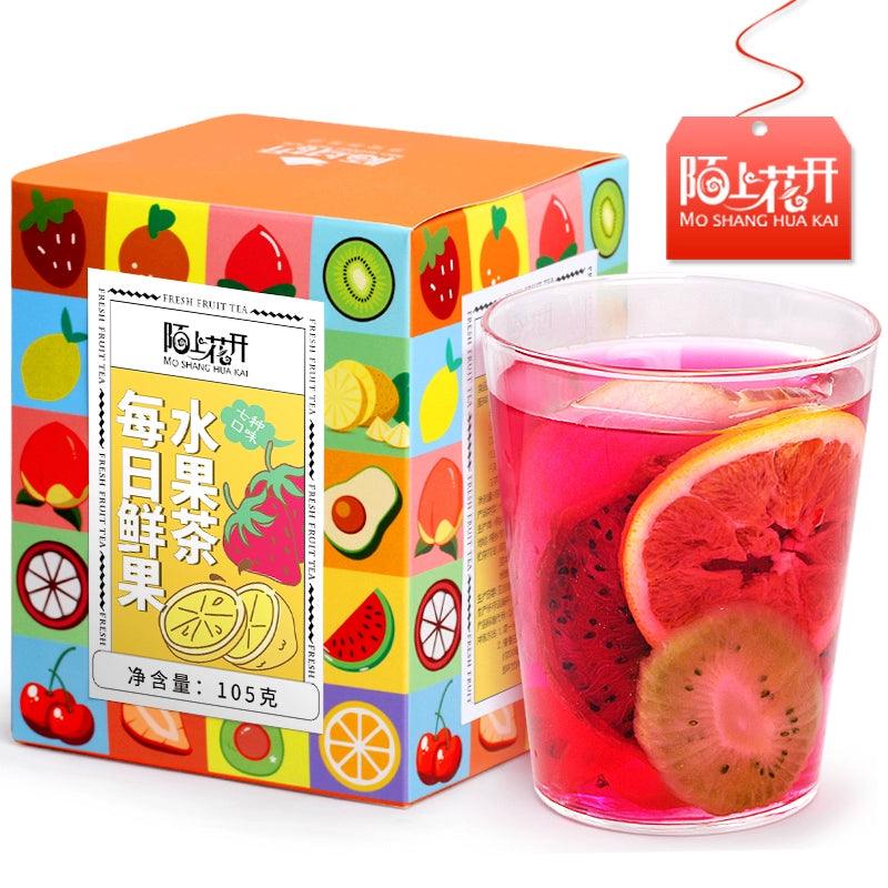 Natural Fruit Tea Bags - Variety Pack with Dried Fruits & Fresh Blossoms - Pregnancy-Safe, Floral & Fruity Tea Blends for Wellness & Relaxation - Dwtea.com