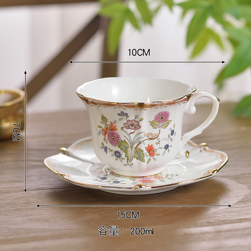 Set de ceai din porțelan Vintage Blue Willow - Căni de cafea ceramice pictate manual cu farfurioare, serviciu de ceai după-amiază în stil european, colecție de lux pentru casă și cadouri