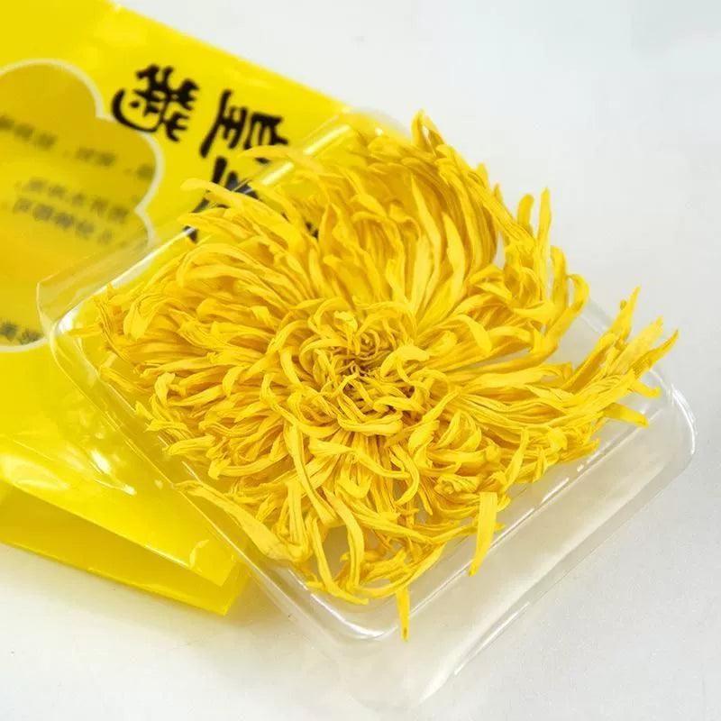 Premium Individually Packaged Chrysanthemum Tea - Golden Silk Emperor Chrysanthemum, Perfect for Single Serving, Pairs Well with Goji Berries, Red Dates, Baby Chrysanthemum, and Cassia Seeds - Dwtea.com