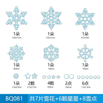 Christmas Window Clings Snowflakes Window Decals Static Window Stickers for Christmas Decorations Window Décor Ornaments Xmas Party Supplies Thanksgiving Party Décor