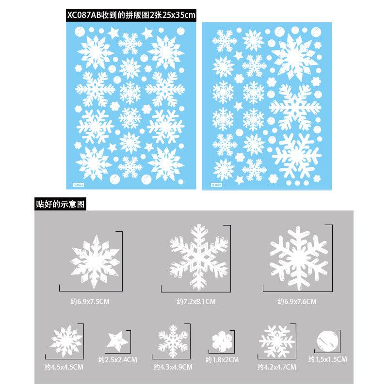 Christmas Window Clings Snowflakes Window Decals Static Window Stickers for Christmas Decorations Window Décor Ornaments Xmas Party Supplies Thanksgiving Party Décor