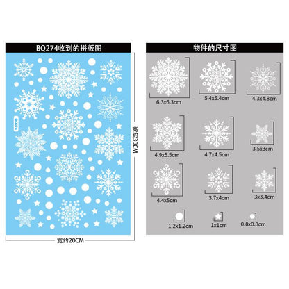 Christmas Window Clings Snowflakes Window Decals Static Window Stickers for Christmas Decorations Window Décor Ornaments Xmas Party Supplies Thanksgiving Party Décor