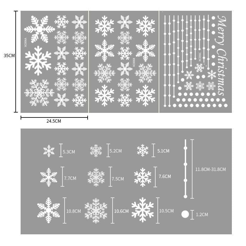 Christmas Window Clings Snowflakes Window Decals Static Window Stickers for Christmas Decorations Window Décor Ornaments Xmas Party Supplies Thanksgiving Party Décor
