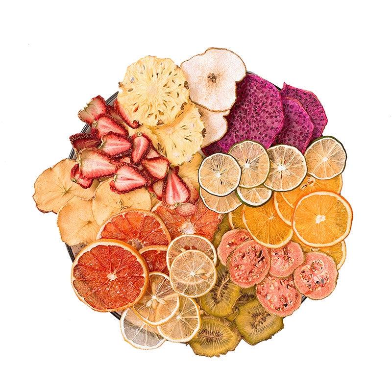 Pure Fruit Infusion Tea - Handcrafted Blend of Dried Fruit Slices & Fresh Flower Blossoms - Lemon & Orange Peel Tea Bags - Natural & Delicious Flavor in Every Sip - Dwtea.com