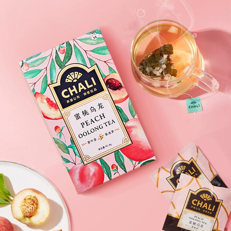 高级茶包系列 - 桃子乌龙茶、玫瑰桂花水果茶、冷泡黑茶与绿茶混合饮品